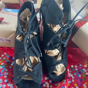 Via Spiga Black Suede Heel